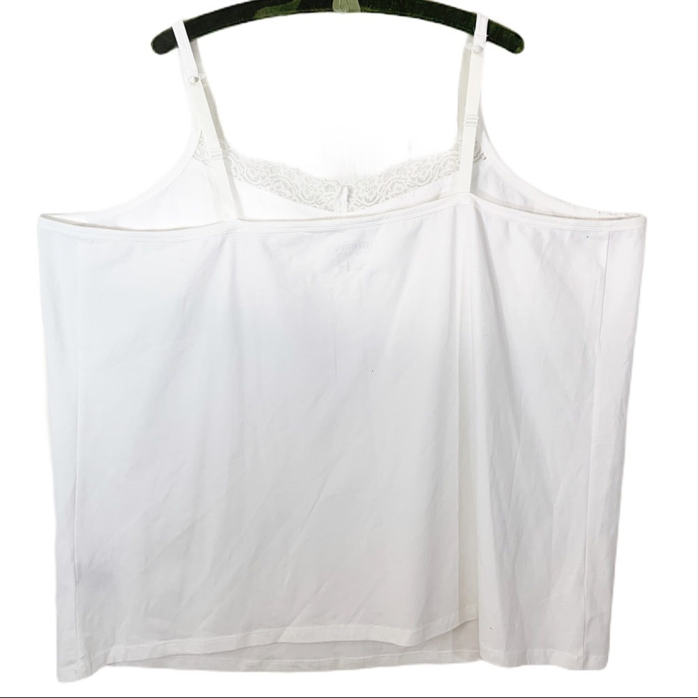 🎀 Catherines White Lace Trim Cami Tank 4X - Picture 6 of 6